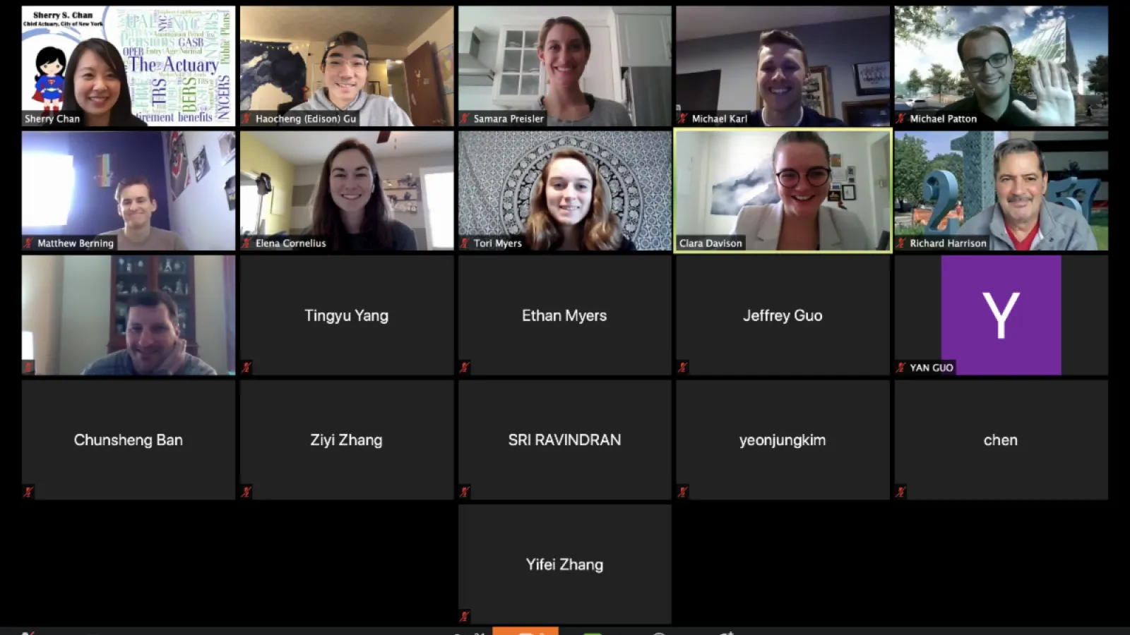 Actuarial Club of Ohio State Zoom Meeting