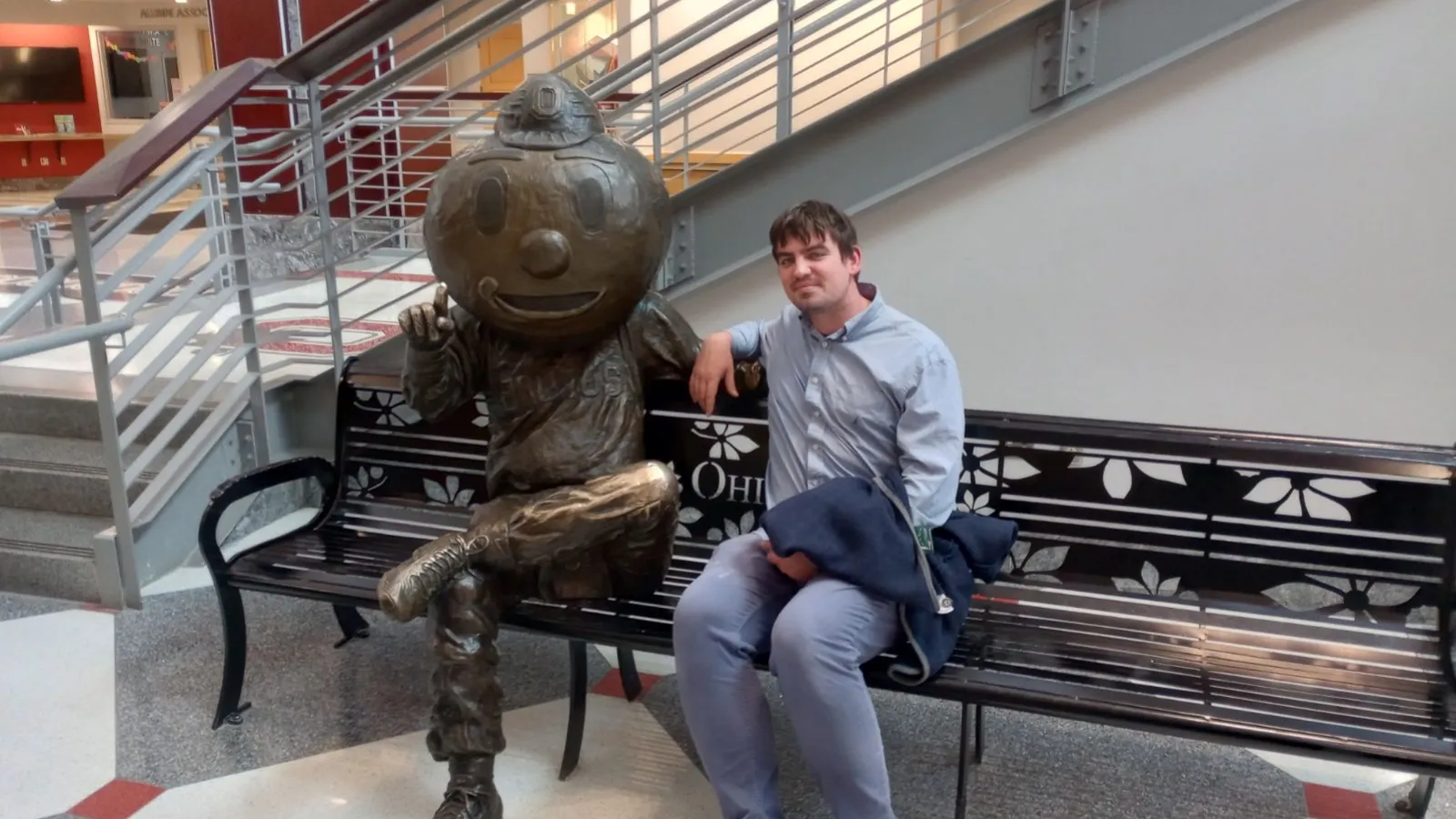 Christoph with Brutus Statue