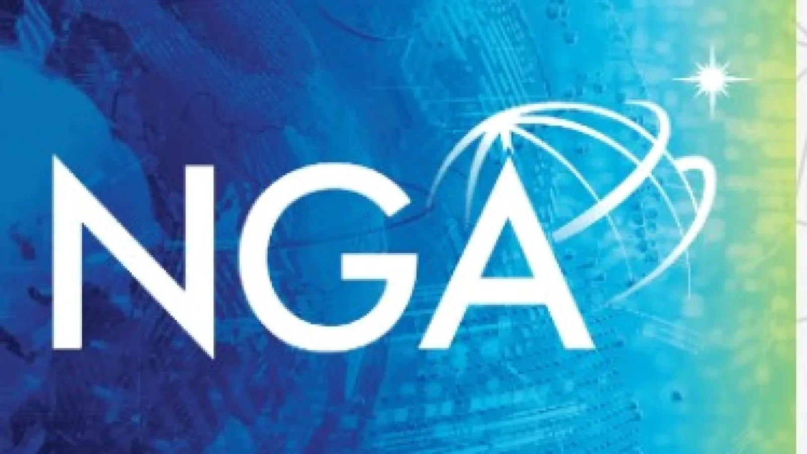 Blue background with letters NGA