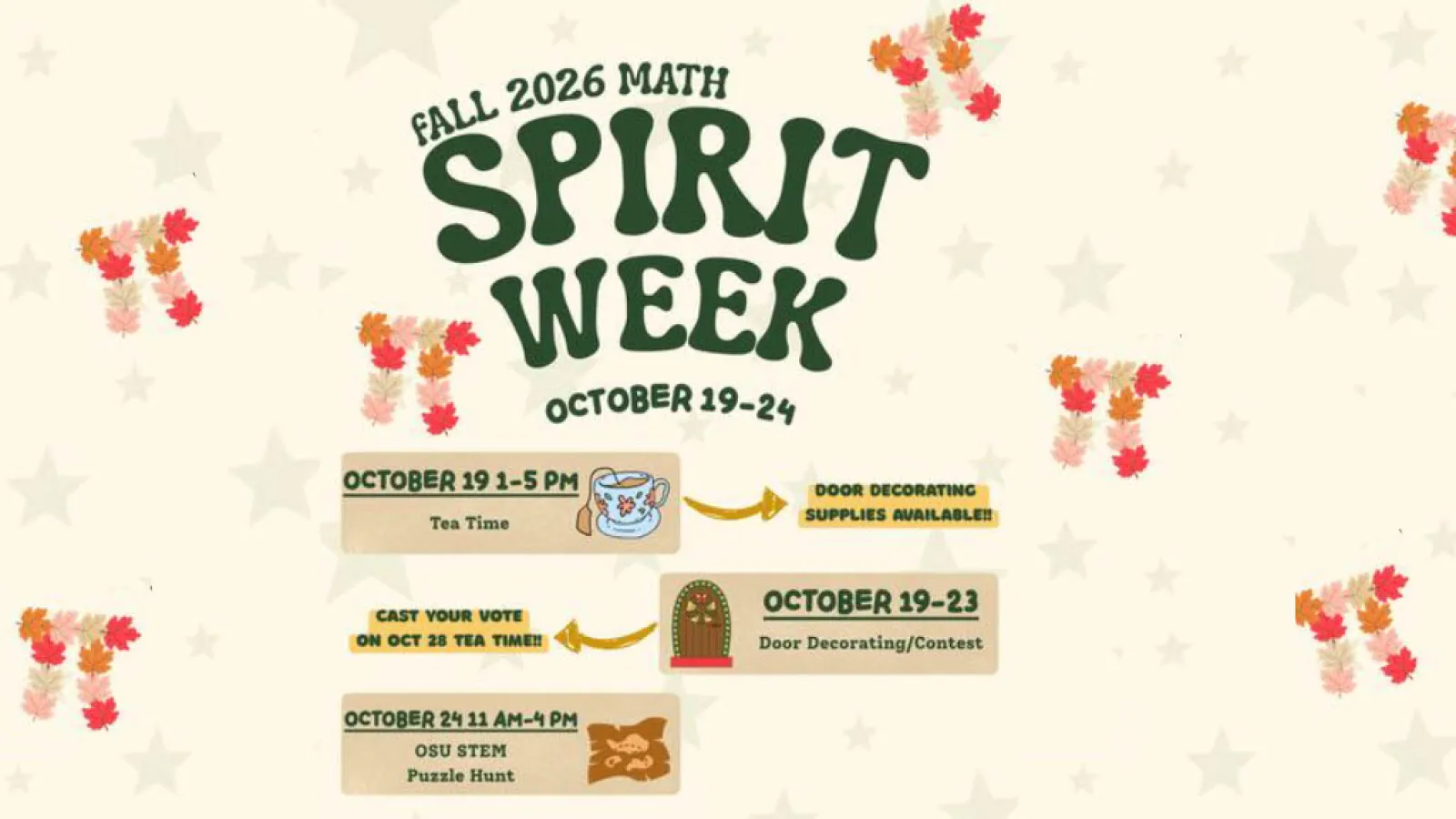 Math Spirit Week Flyer