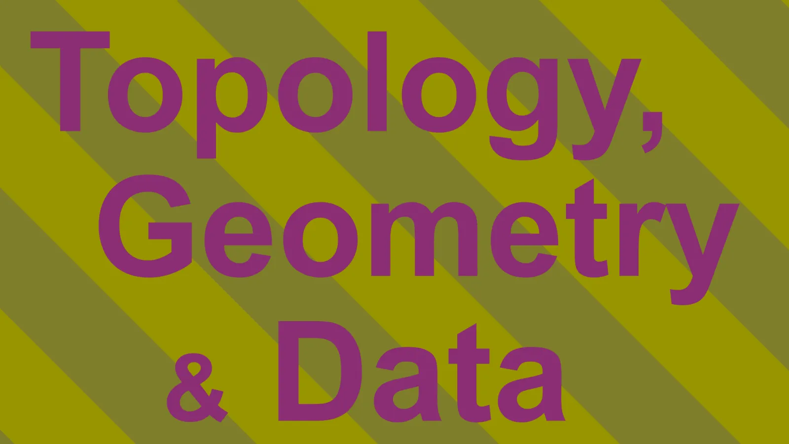 Topology, Geometry and Data Seminar