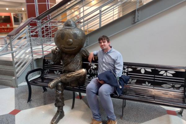 Christoph with Brutus Statue