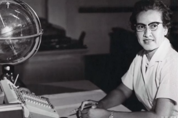 Figure 1: Katherine Johnson at work (with mechanical computer and celestial globe) Source:  https://www.nasa.gov/sites/default/files/styles/full_width_feature/public/thumbnails/image/katherine_johnson_john_glenn.png