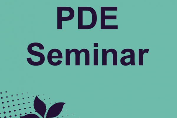 PDE Seminar PDE Seminar