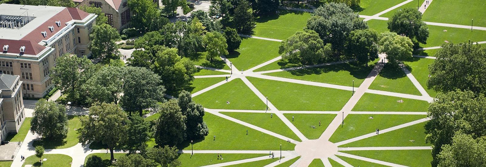 Aerial view of Ohio State Oval