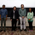 students standing together