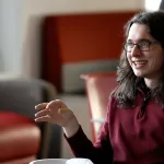 student talking
