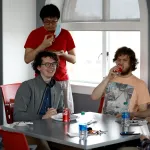 students talking