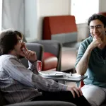 students talking