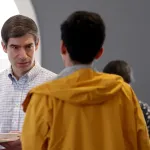 Student and professor talking