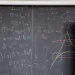 Chalkboard with math