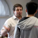 Student and professor interacting