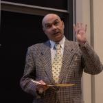 Dr. Dan Boros gives out a teaching award