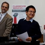 student receiving certificate