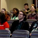 students watching ceremony