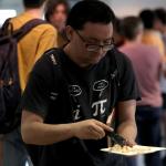 Student getting food