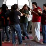 Students interacting