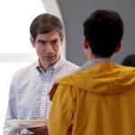 Student and professor talking
