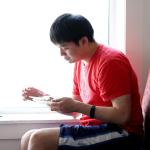 Student eating