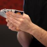 Students playing cards