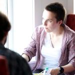 Students talking