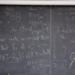 Chalkboard with math