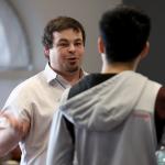Student and professor interacting