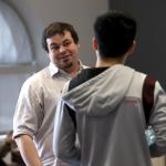 Student and professor interacting