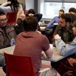 Students interacting