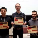 Students holding awards